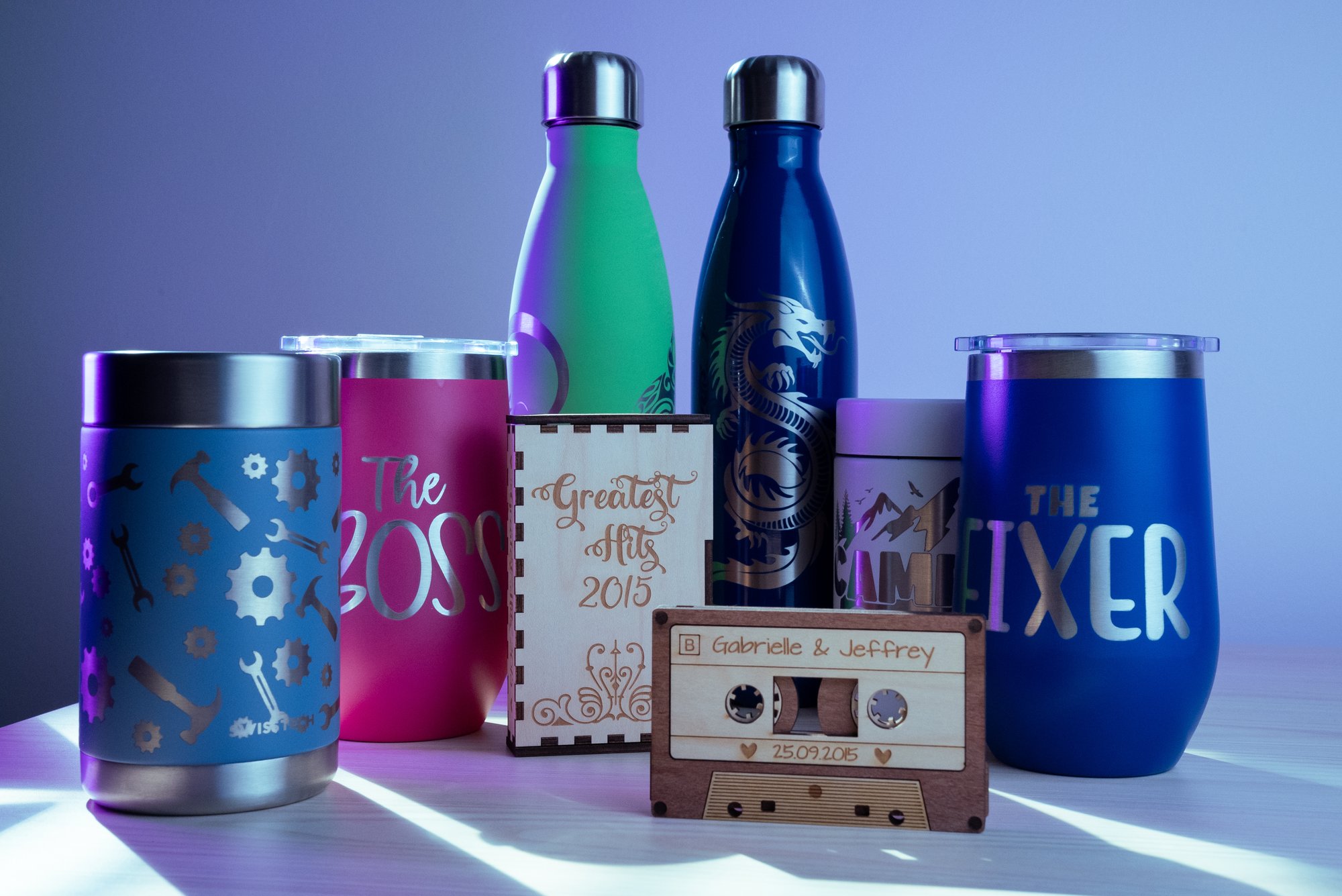 Engraved drinkware and gifts