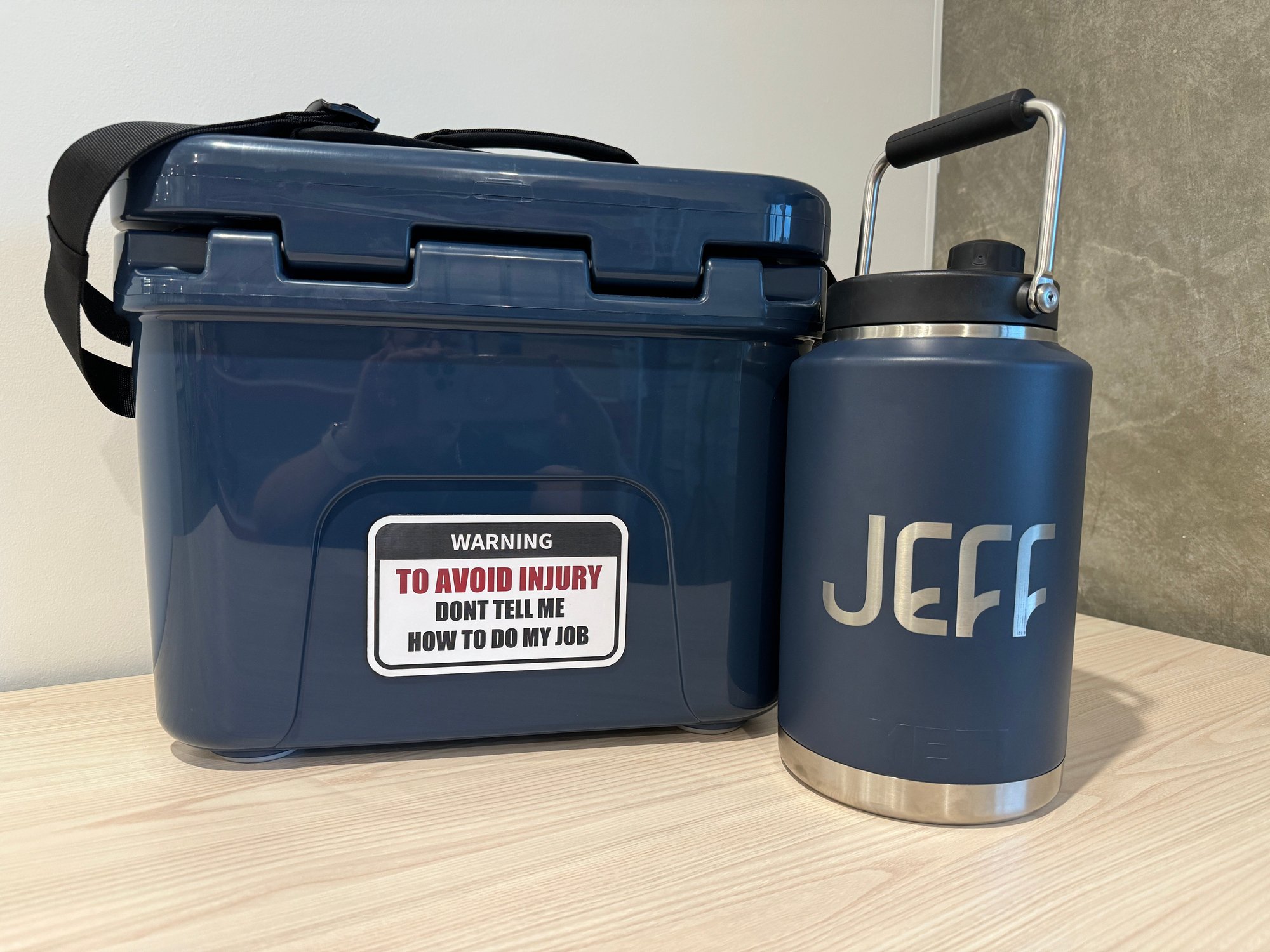 YETI Esky and Jug engraving and decal