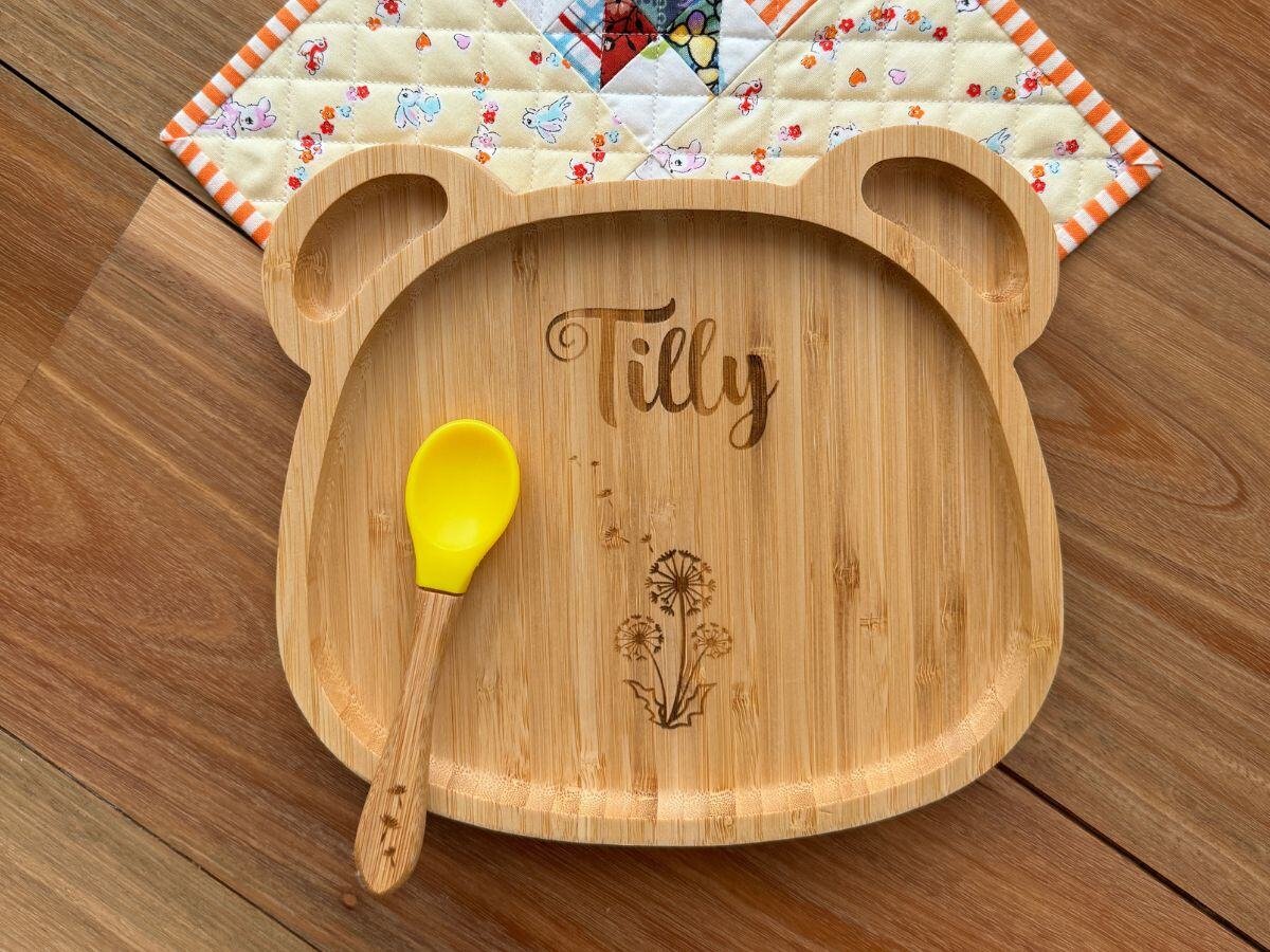 Bamboo baby plate for Tilly