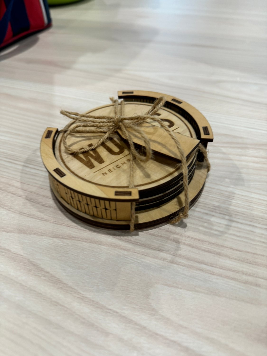 Timber coasters set